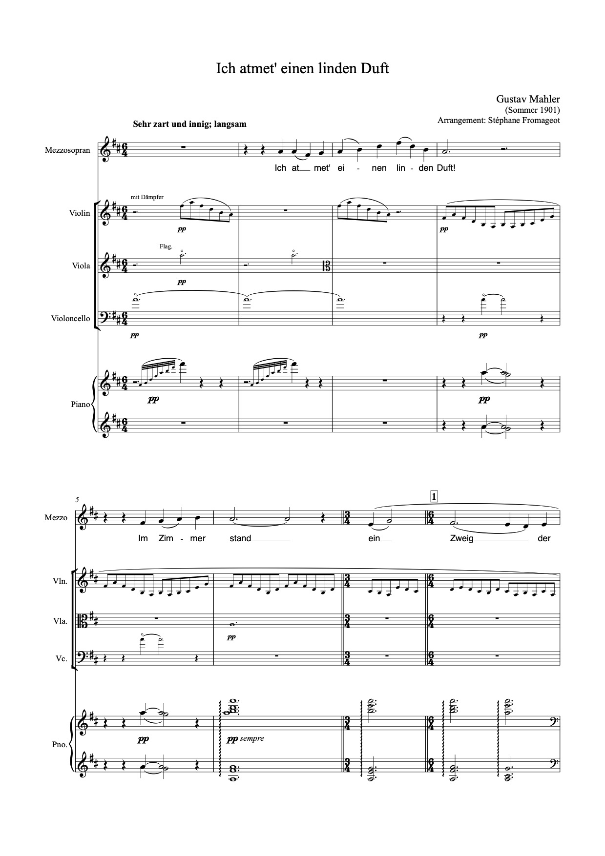 Gustav Mahler : Rückert Lieder